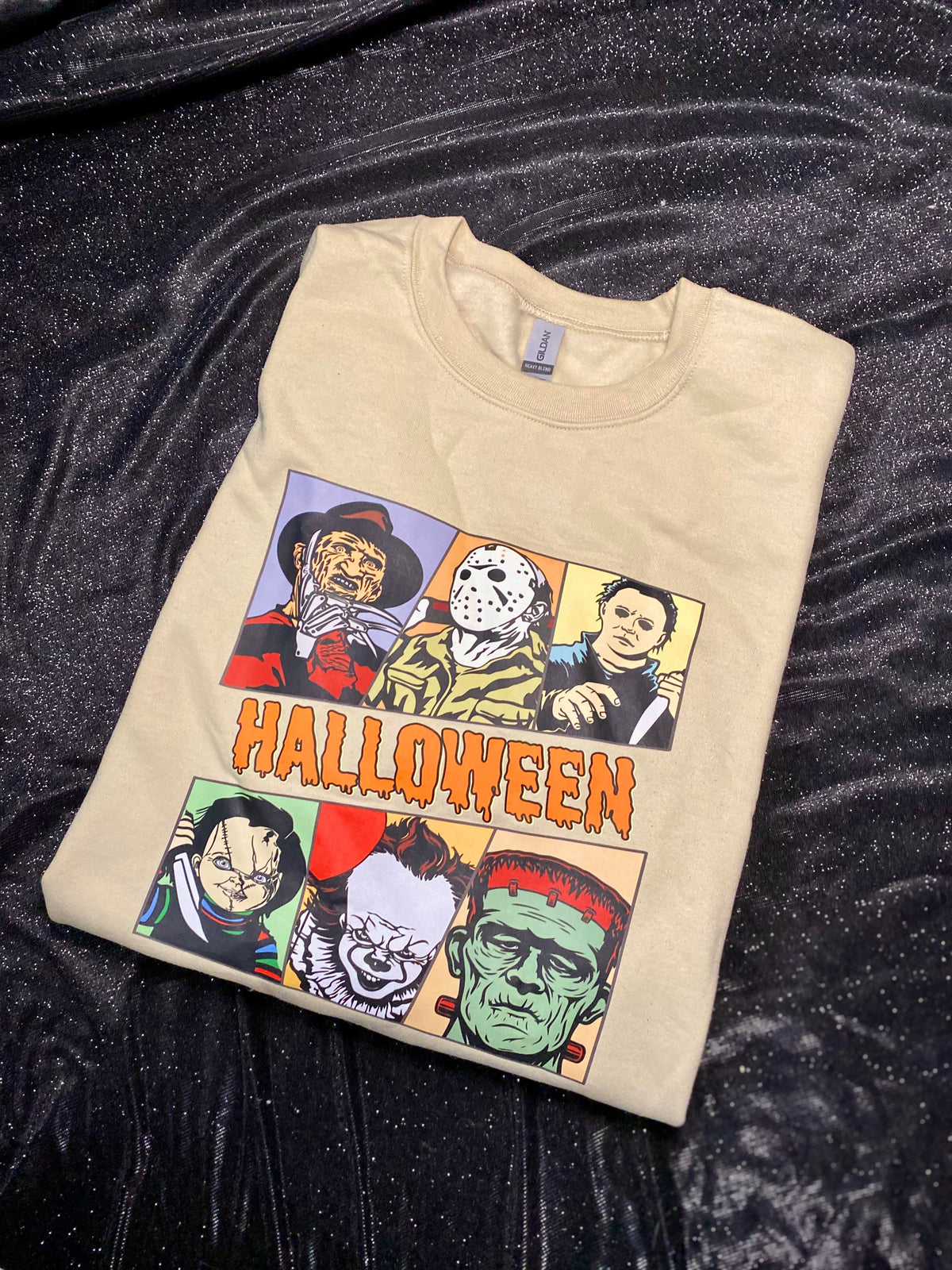 Halloween Characters Tee - Sand