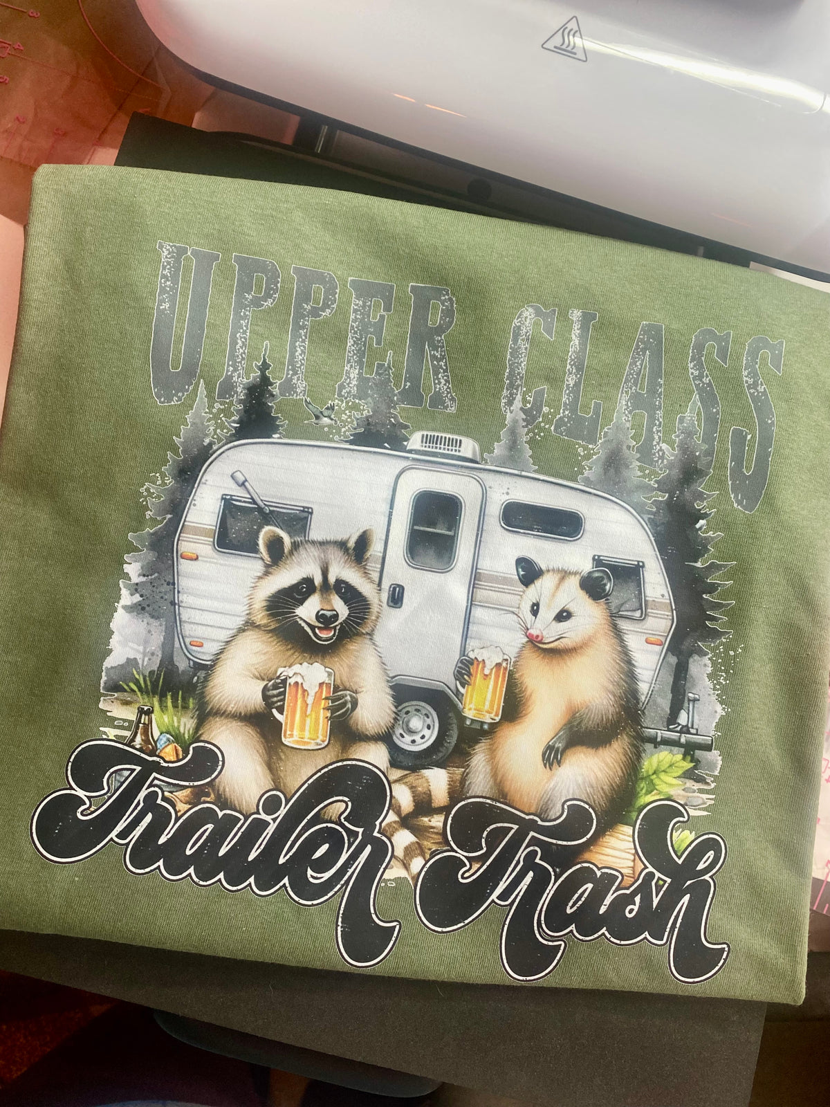 Upper Class Trailer Trash Tee - Military Green