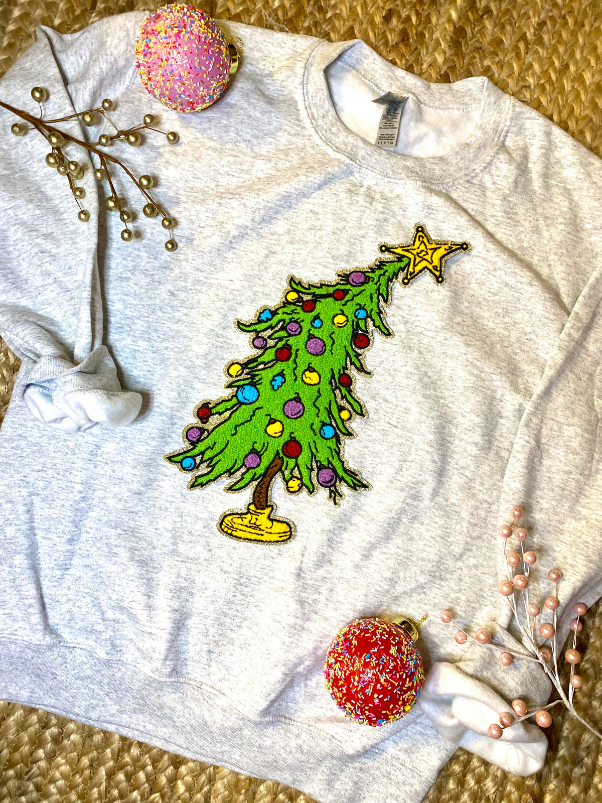 Christmas Tree Patch Sweatshirt