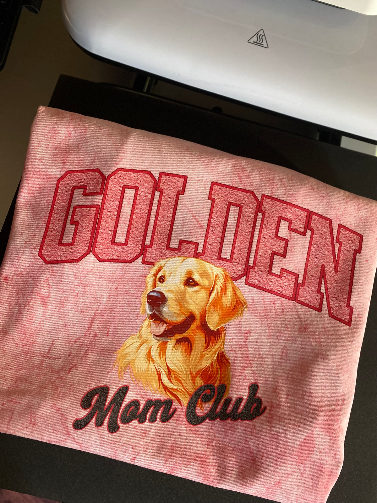 Golden Mom Club Comfort Color Tee - Pink