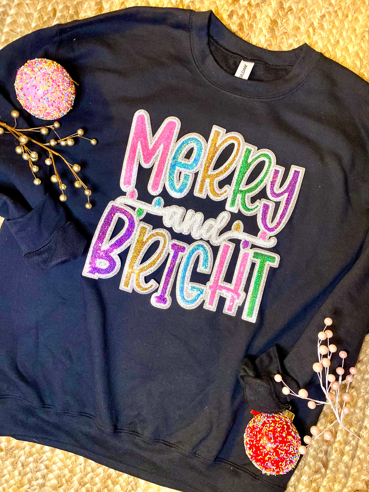 Merry and Bright Patch Sweatshirt