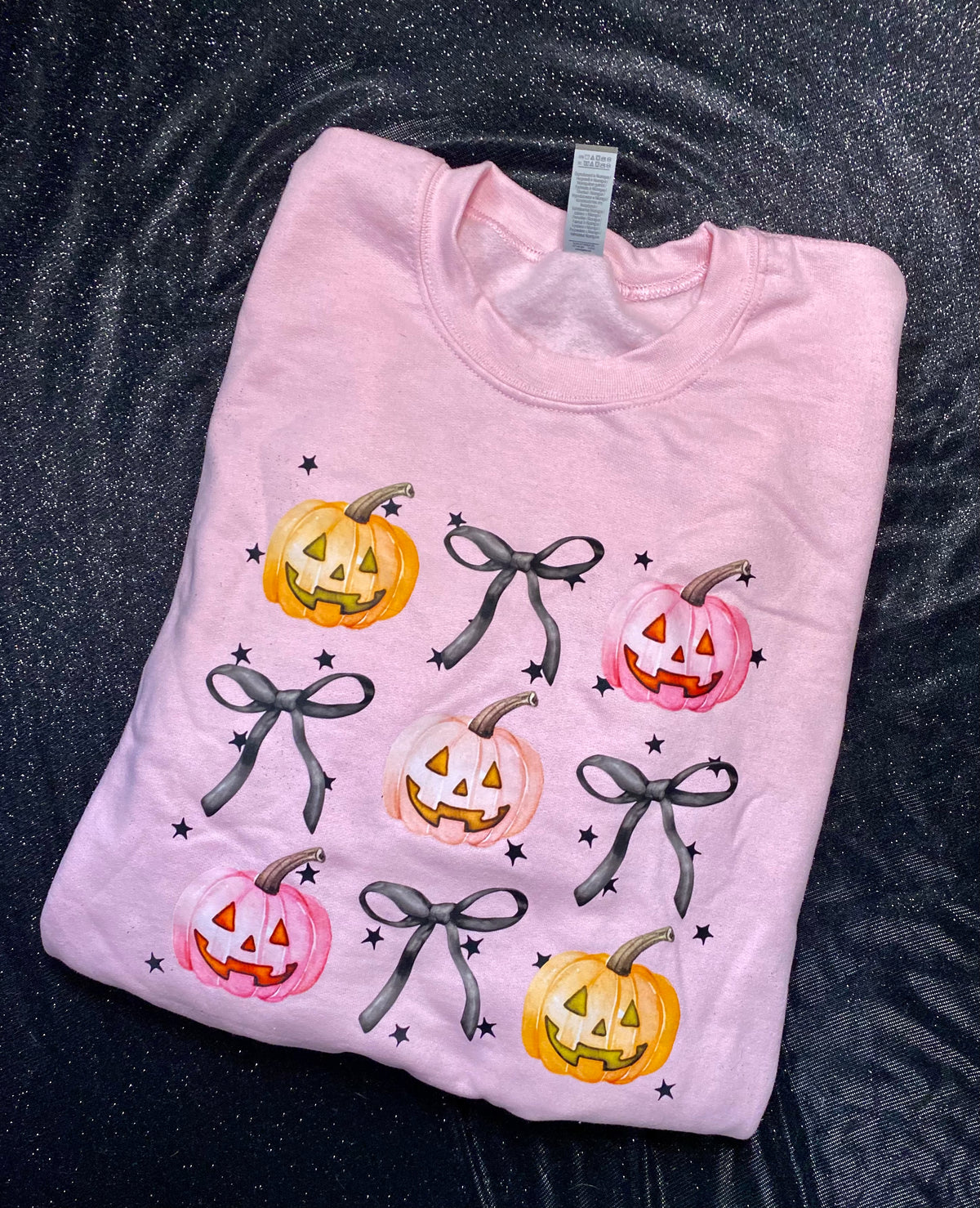 Pumpkin Coquette Tee - Light Pink