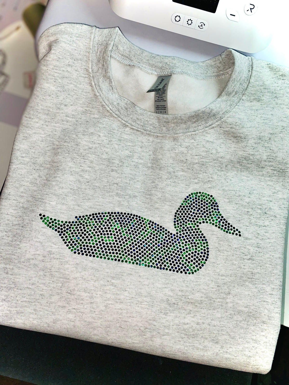 Duck Spangled Sweatshirt - Green/Black