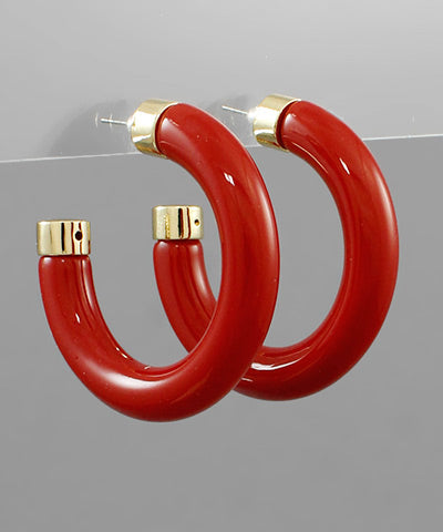 Acrylic Hoops - Red