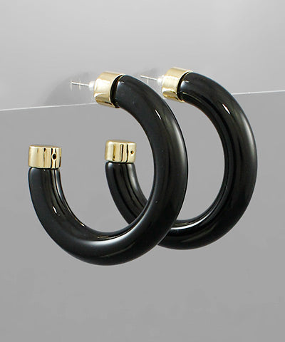 Acrylic Hoops - Black