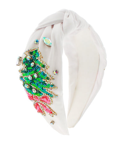 Christmas Tree Headband - White