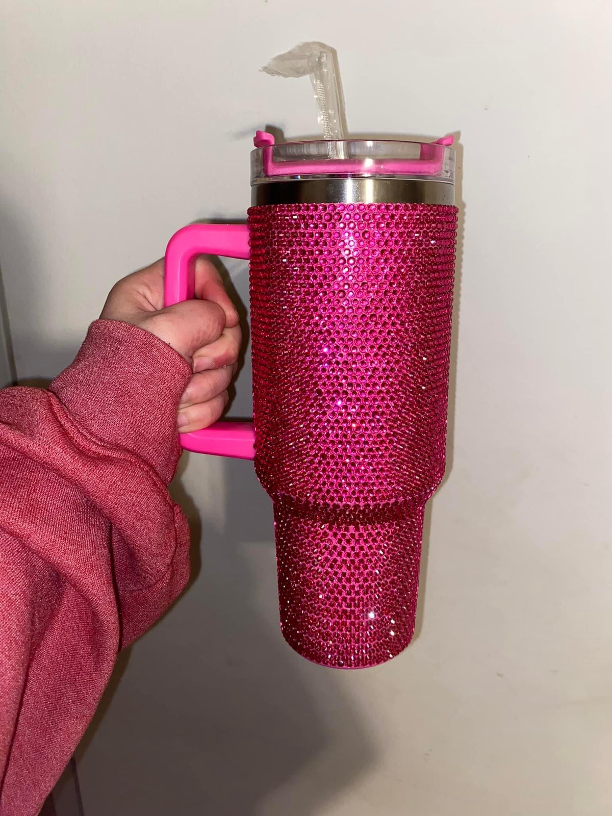 Pink Rhinestone Tumbler