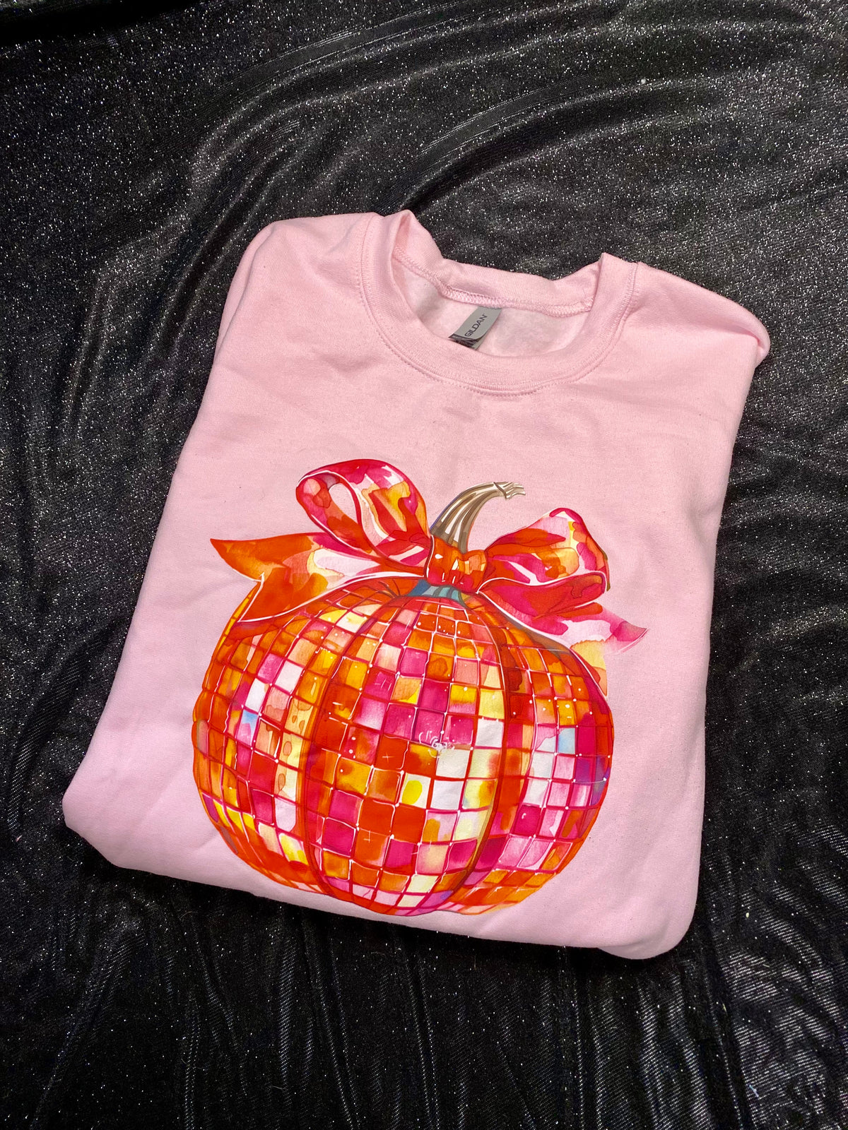 Disco Pumpkin Tee - Light Pink