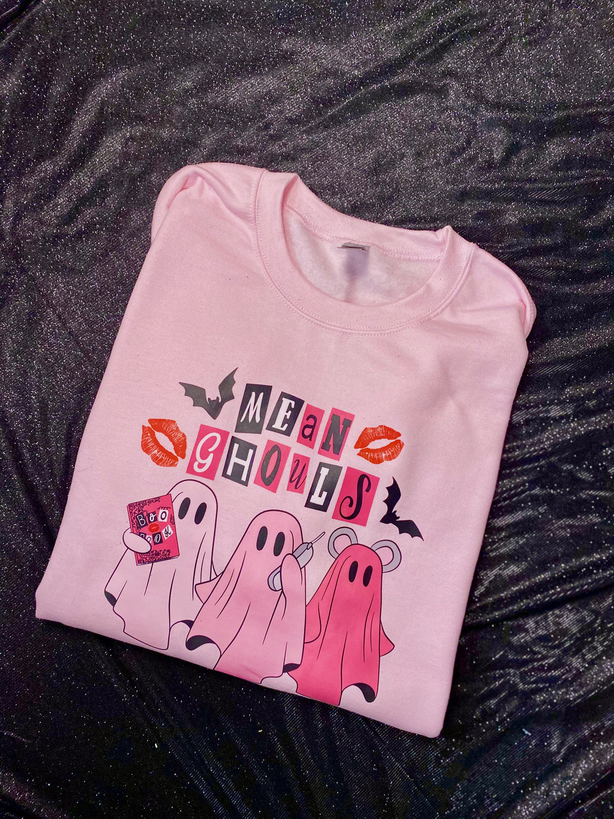 Mean Ghouls Tee - Light Pink