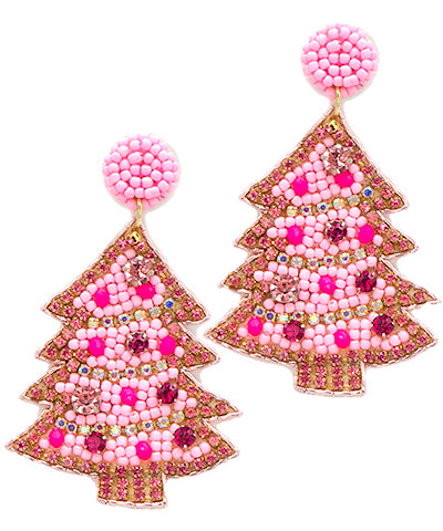 Tis The Season Earrings - Pink