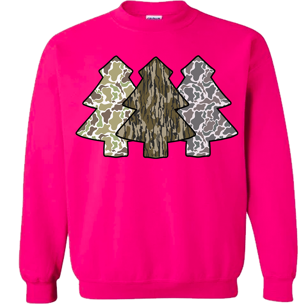 Camo Christmas Trees Sweatshirt