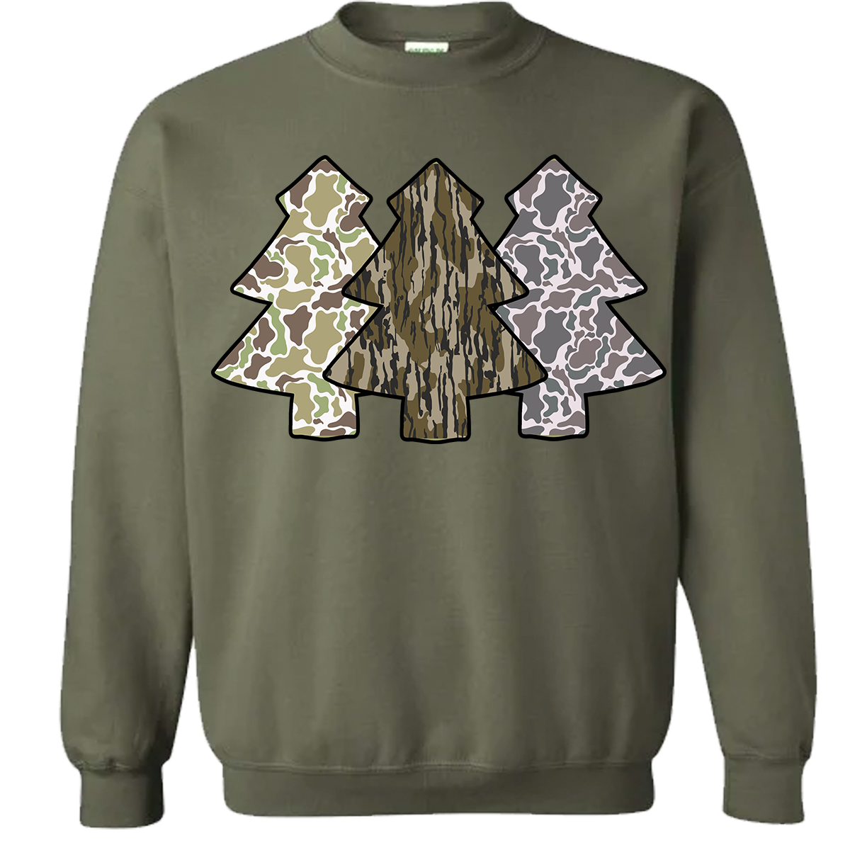 Camo Christmas Trees Sweatshirt