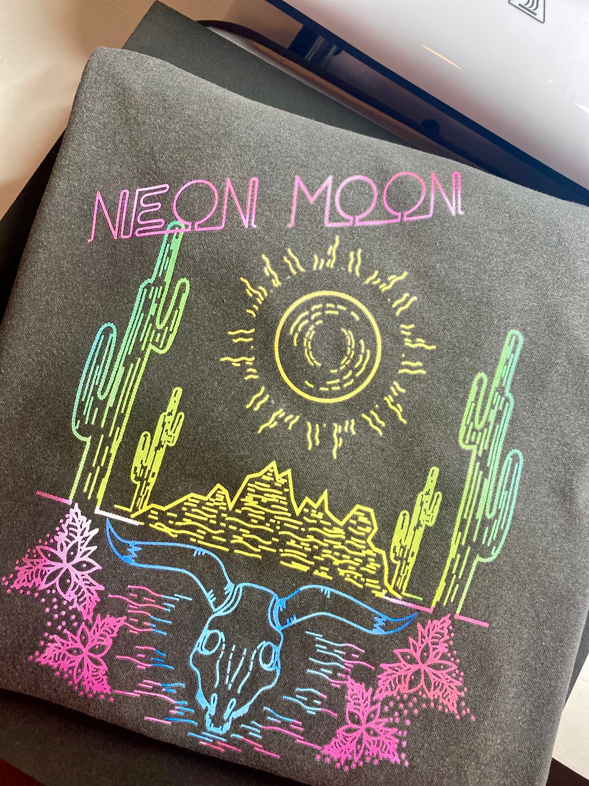 Neon Moon Comfort Color Tee - Pepper