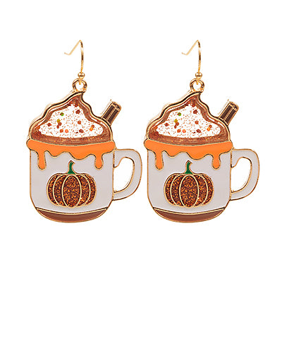 Pumpkin Spice Latte Earrings