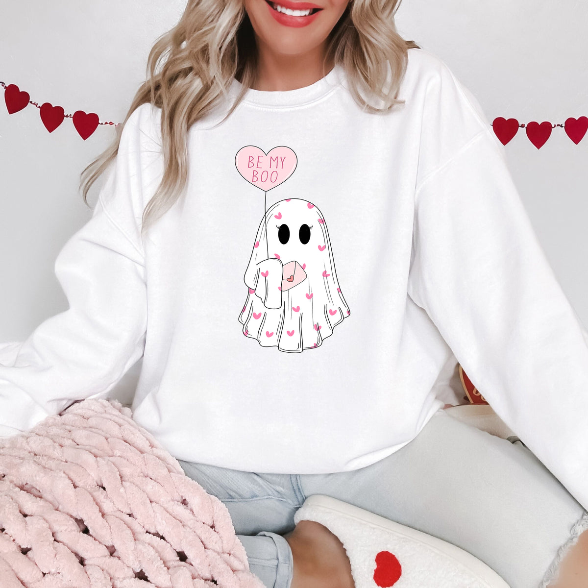 Be My Boo Sweatshirt - White