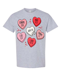 Bible Verse Heart Candy Tee - Sport Grey