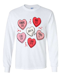 Bible Verse Heart Candy Tee - White