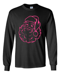 Santa Puff Tee - Black / Pink Design