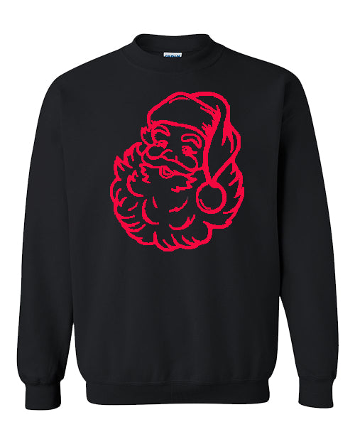 Santa Puff Tee - Black / Red Design