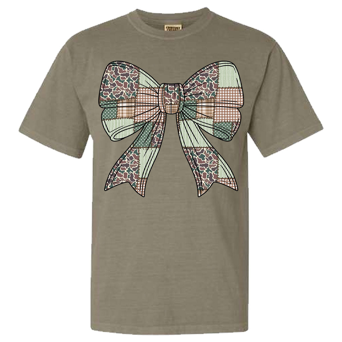 Camo Bow Comfort Color Tee