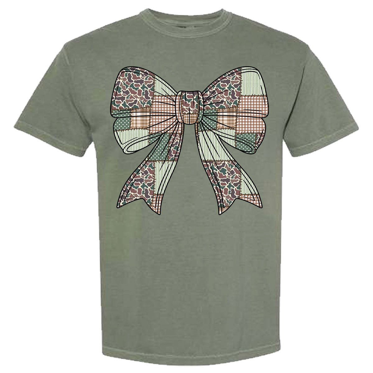 Camo Bow Comfort Color Tee