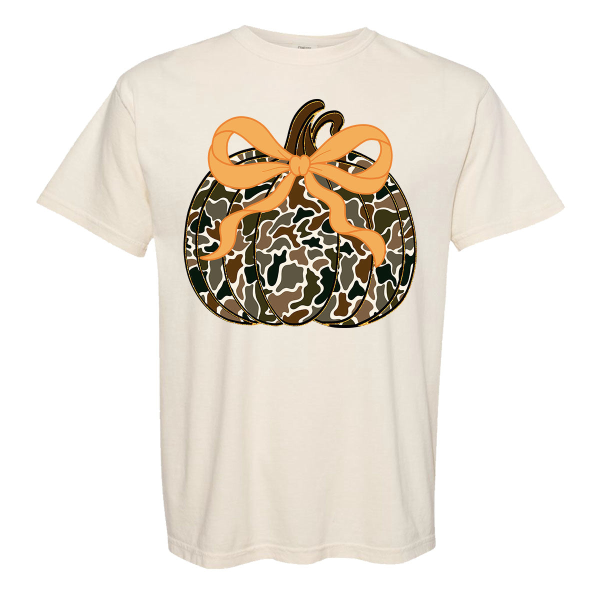 Camo Pumpkin Comfort Color Tee