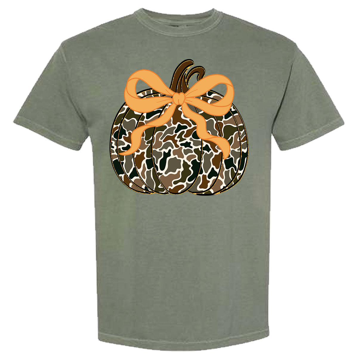 Camo Pumpkin Comfort Color Tee