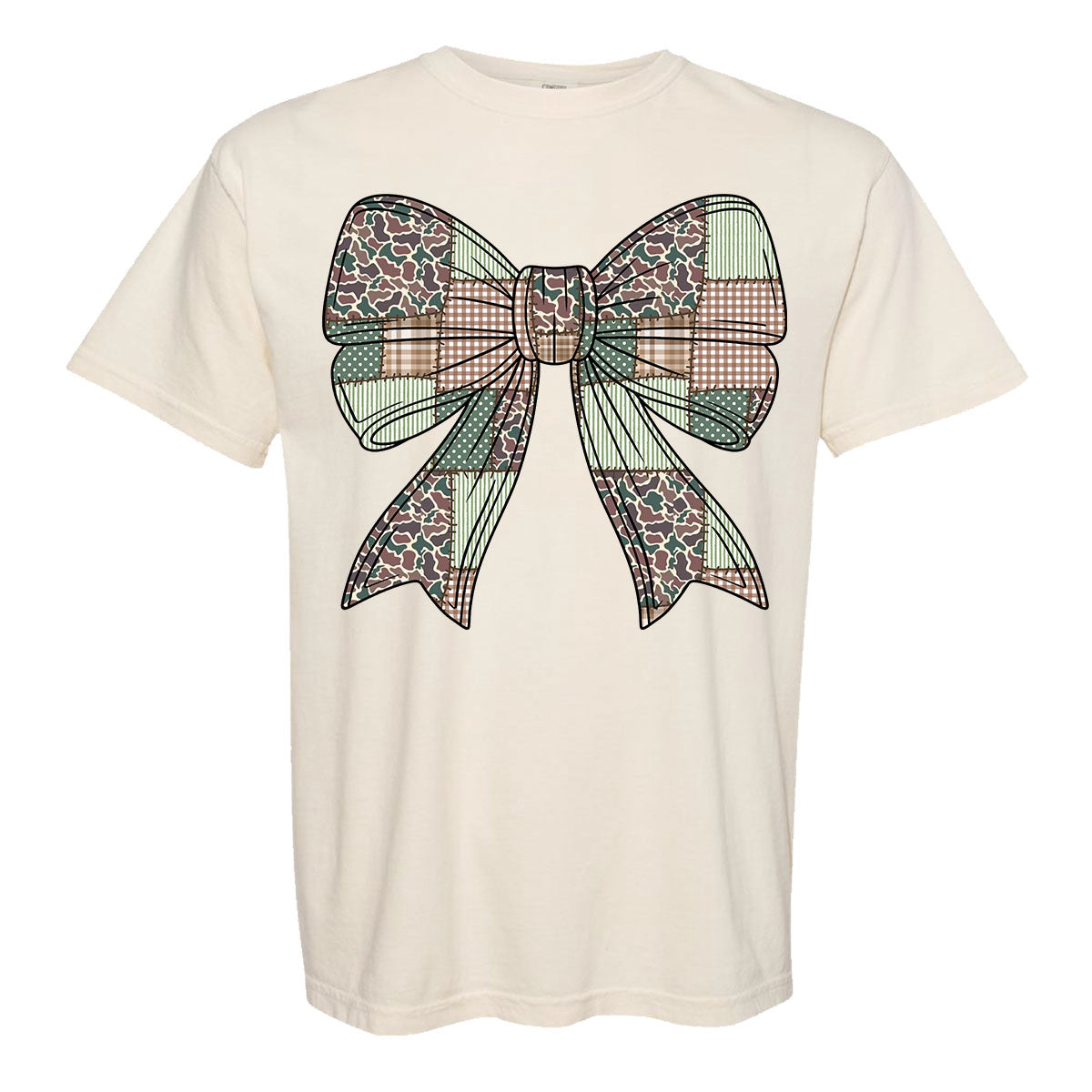 Camo Bow Comfort Color Tee