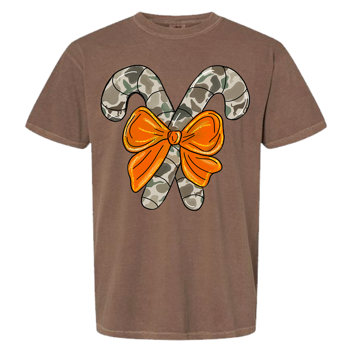 Camo Candy Canes Comfort Color Tee