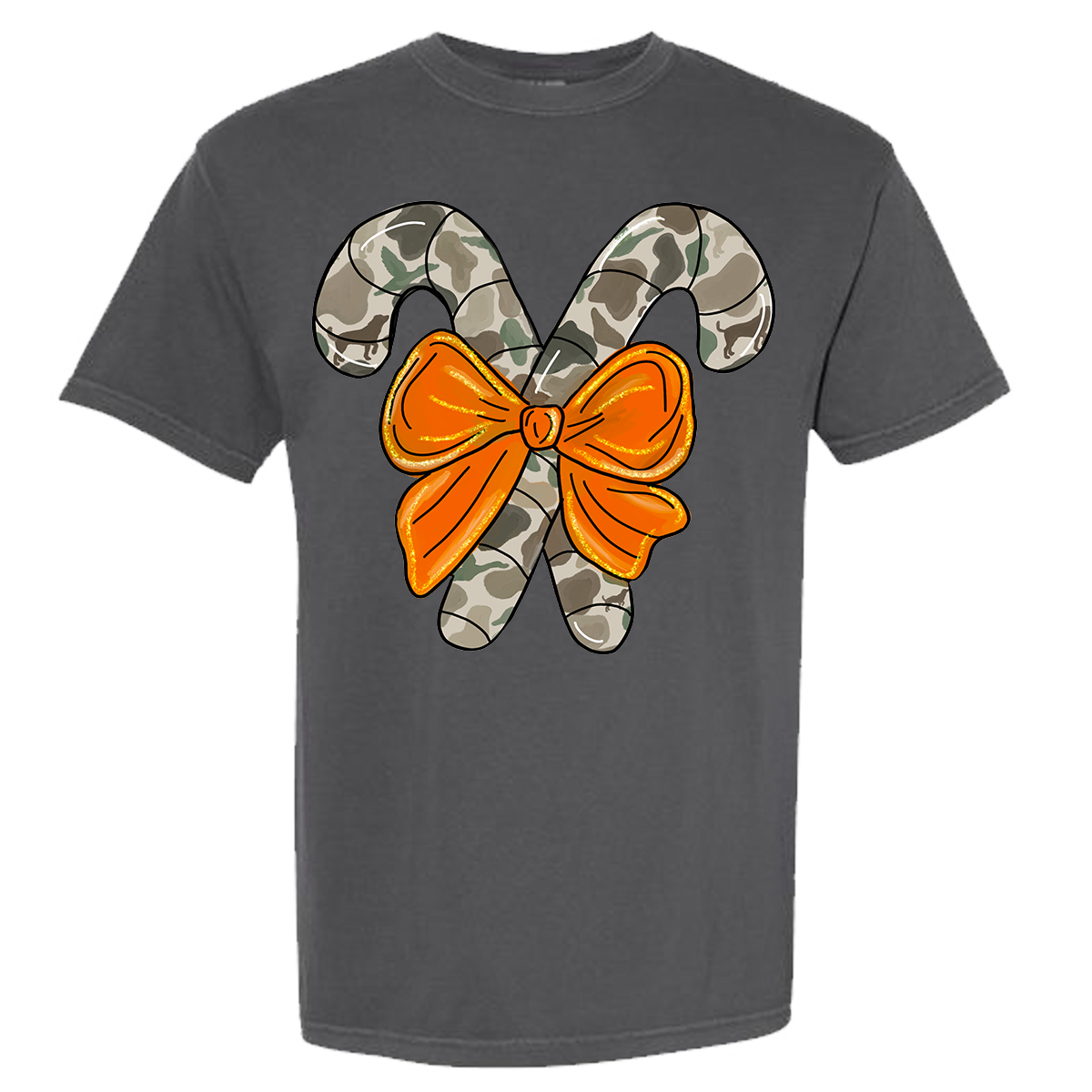 Camo Candy Canes Comfort Color Tee