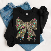 Camo Bow Christmas Lights Tee