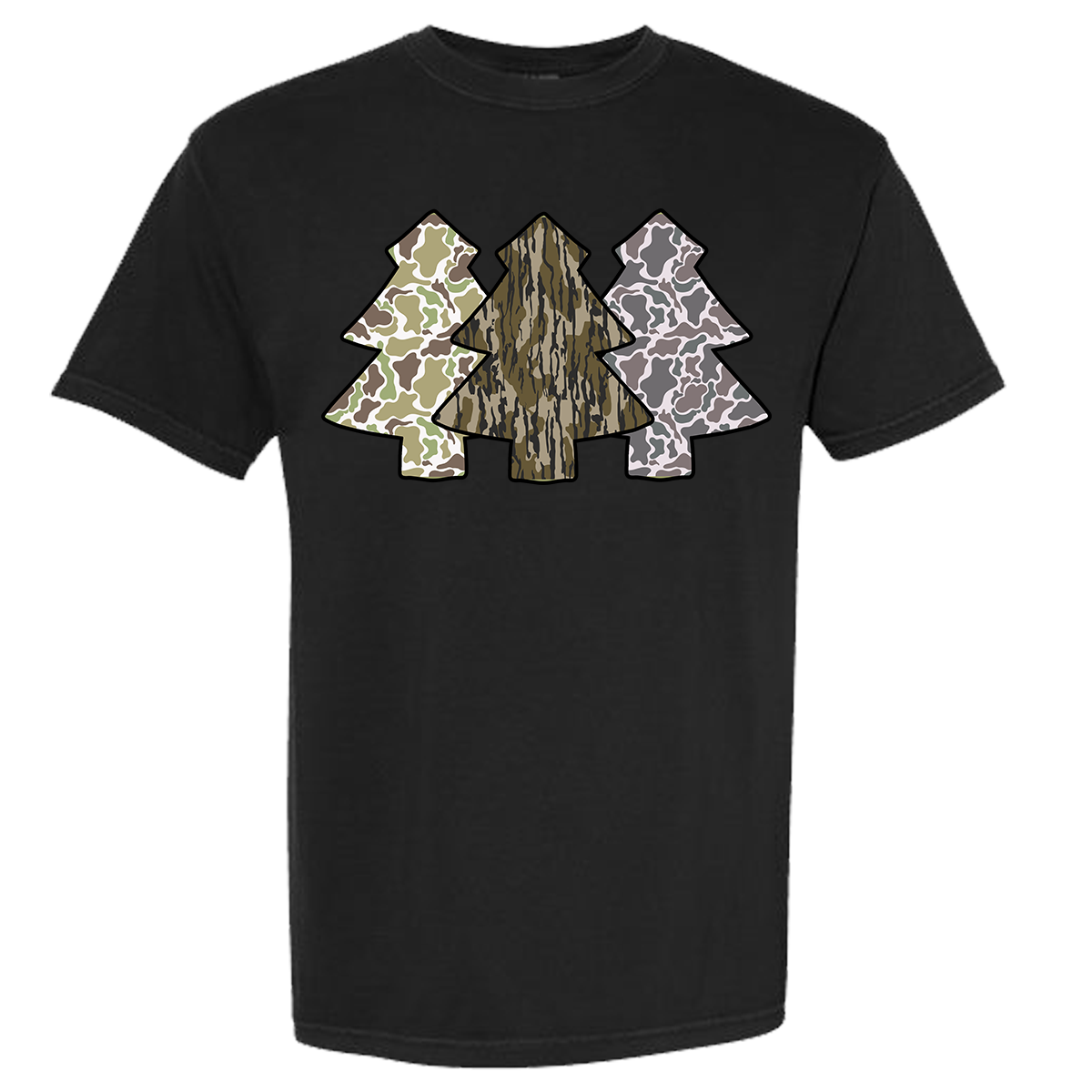 Camo Christmas Trees Comfort Color Tee