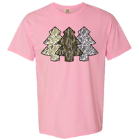 Camo Christmas Trees Comfort Color Tee