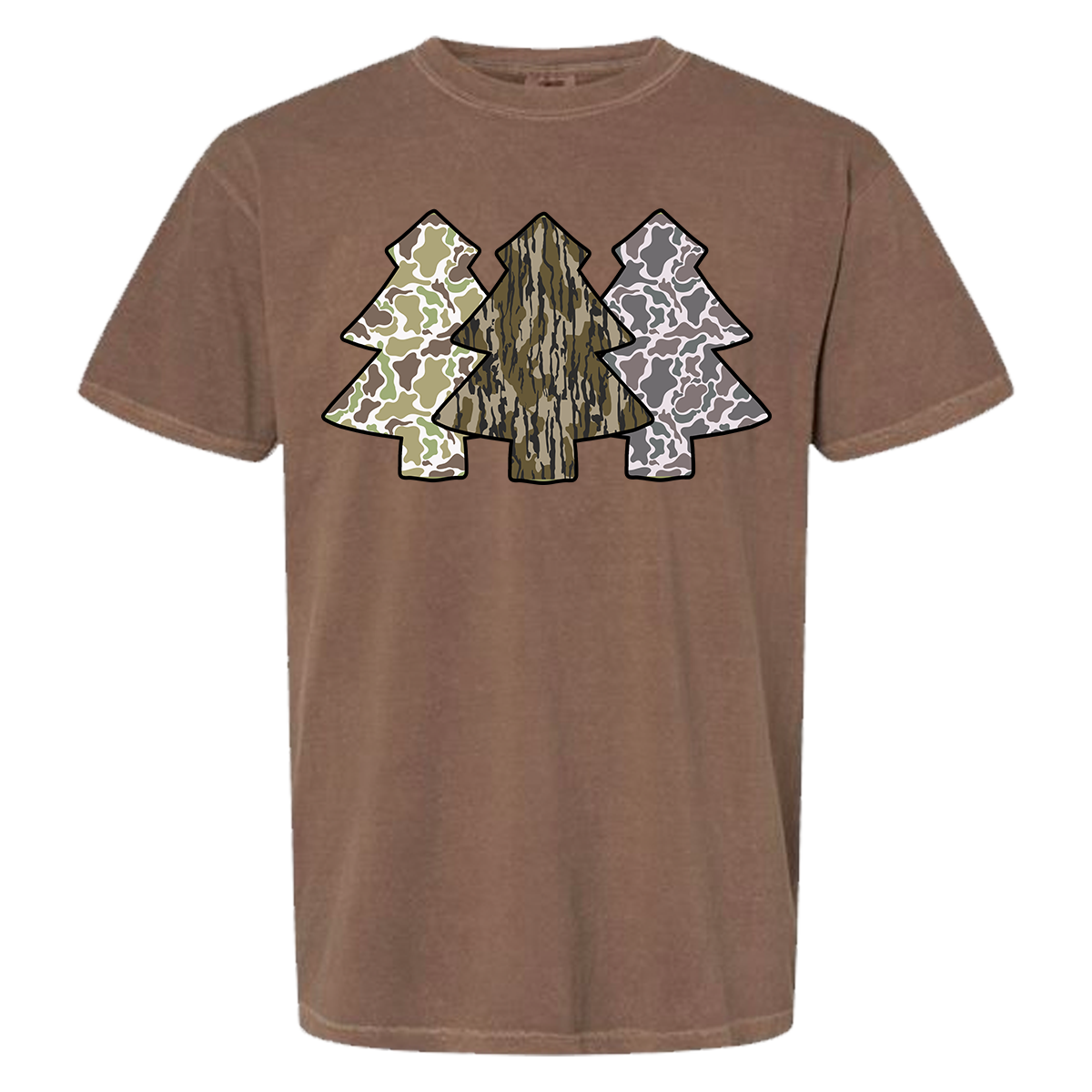 Camo Christmas Trees Comfort Color Tee