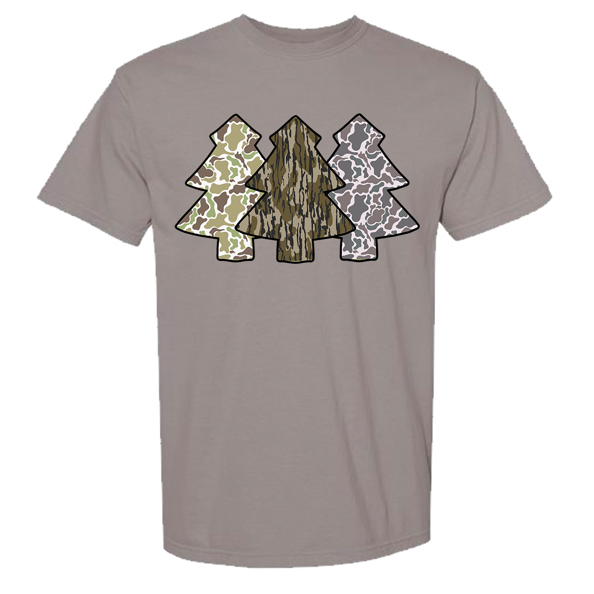 Camo Christmas Trees Comfort Color Tee