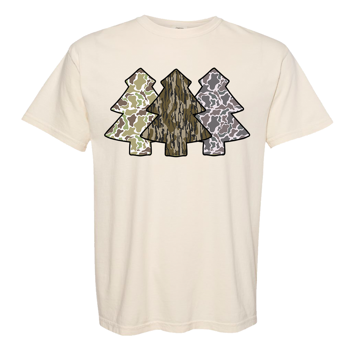 Camo Christmas Trees Comfort Color Tee