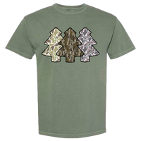 Camo Christmas Trees Comfort Color Tee