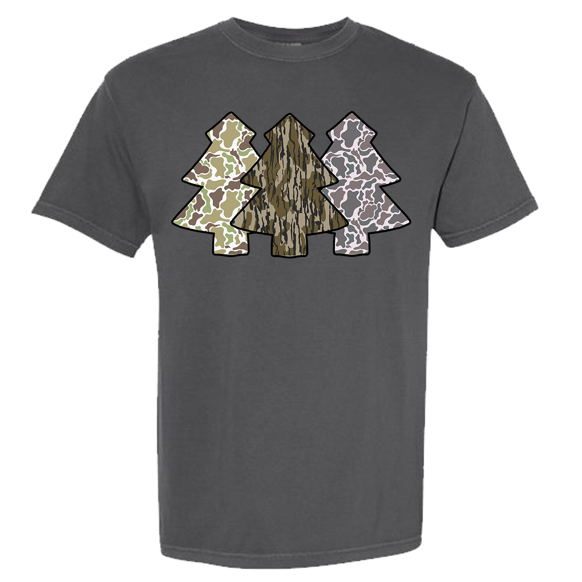 Camo Christmas Trees Comfort Color Tee