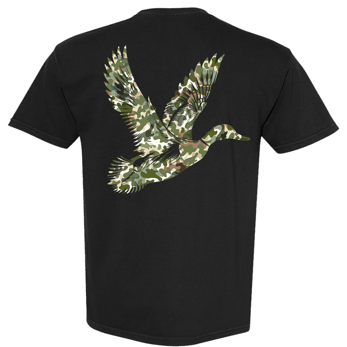 Camo Duck Comfort Color Tee - Black