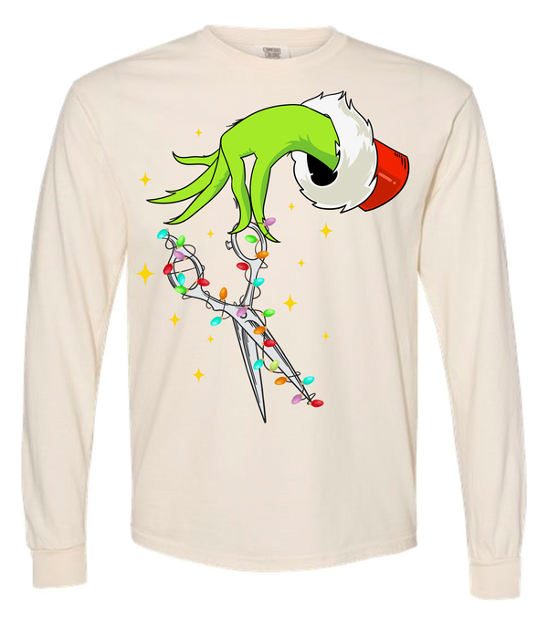 Hairstylist Christmas Comfort Color Tee - Long Sleeve