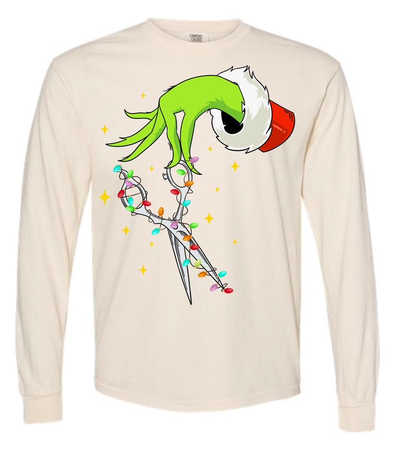 Hairstylist Christmas Comfort Color Tee - Long Sleeve