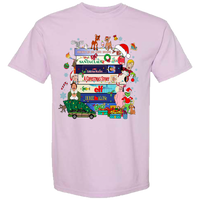 Christmas VHS Movies Comfort Color Tee