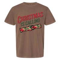 Christmas is Calling Comfort Color Tee