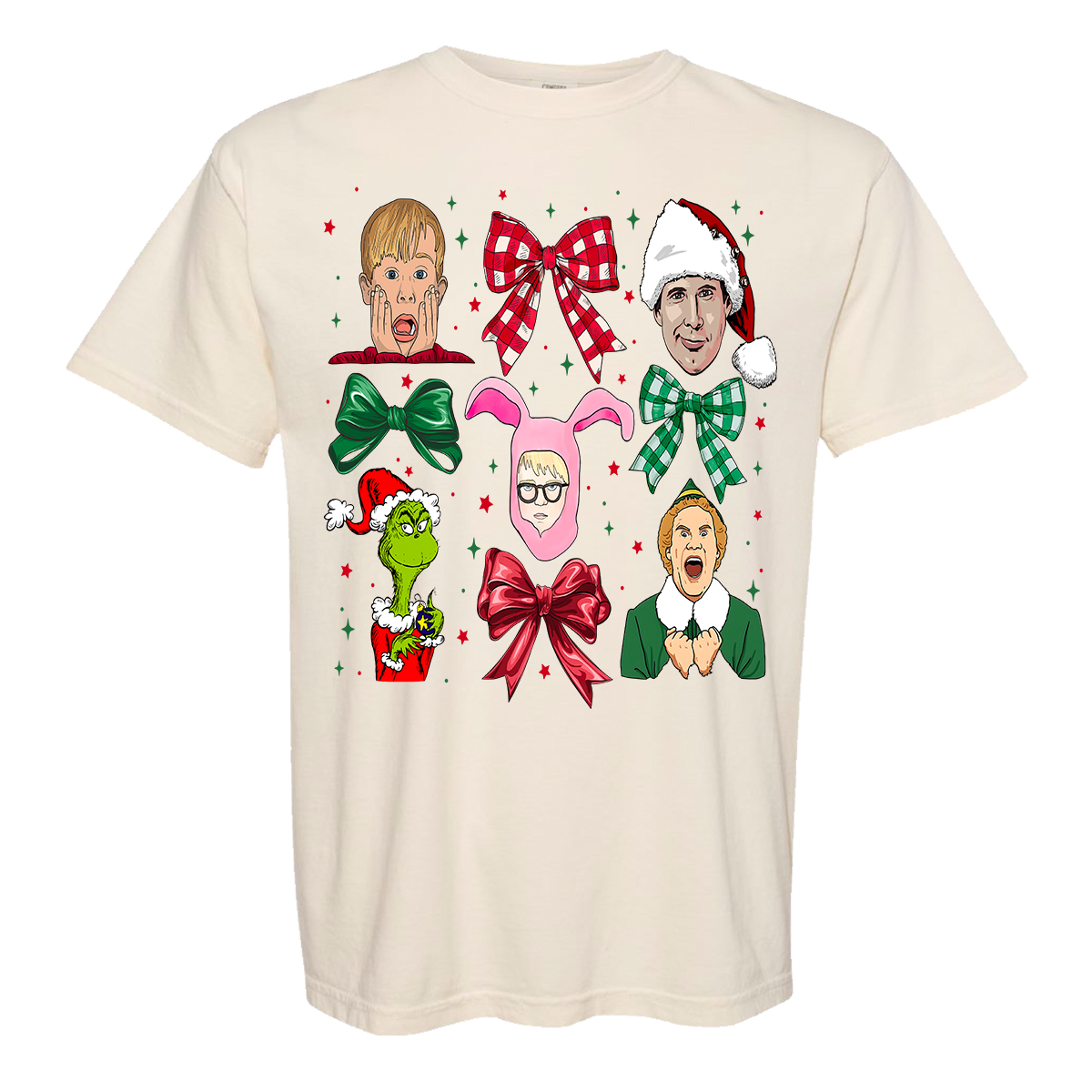 Christmas Movies Coquette Comfort Color Tee