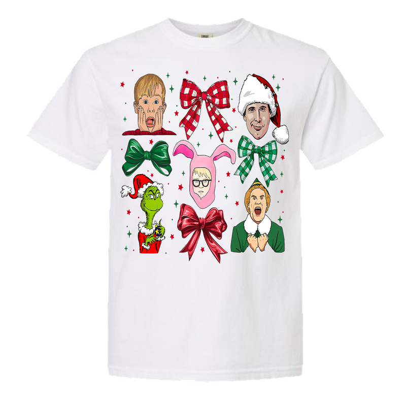 Christmas Movies Coquette Comfort Color Tee