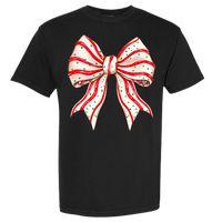 Christmas Tree Cake Bow Comfort Color Tee