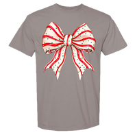 Christmas Tree Cake Bow Comfort Color Tee