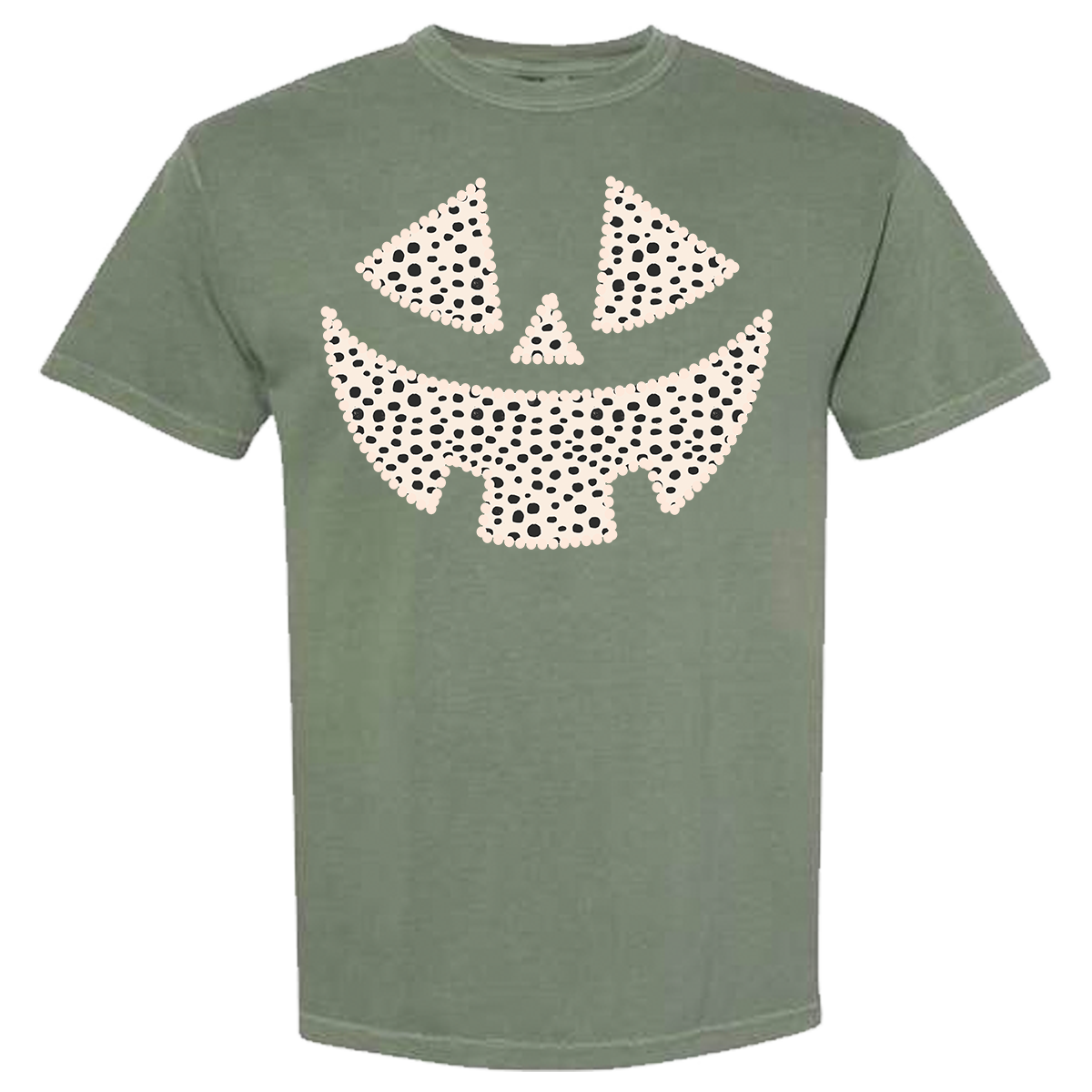 Dalmatian Pumpkin Face Comfort Color Tee