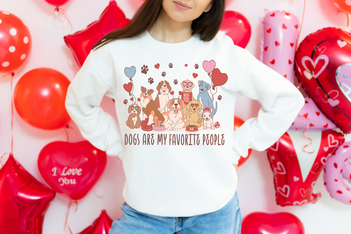 Dogs Are My Favorite People Sweatshirt - White