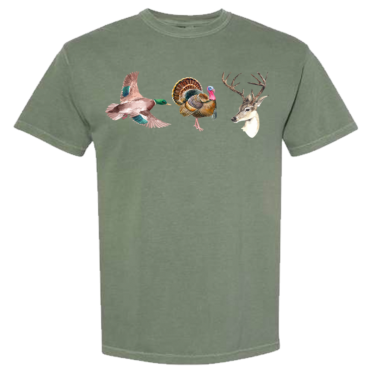 Duck Turkey Deer Comfort Color Tee